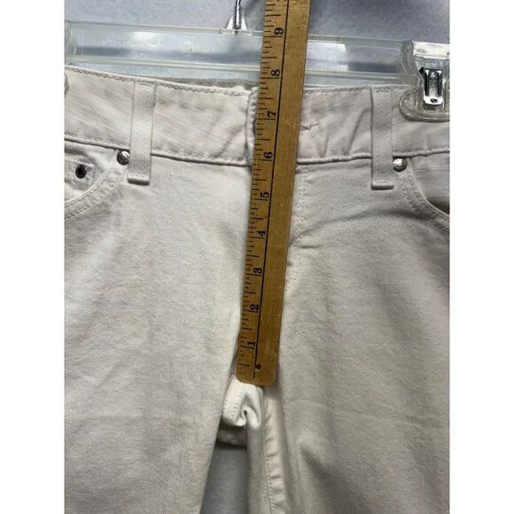 Guess Medium Rise Skinny Sarah Fit White Jeans - Picture 9 of 14